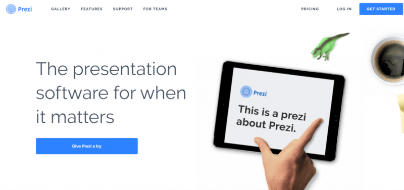 Prezi - website hỗ trợ thiết kế slide chuyên nghiệp và miễn phí