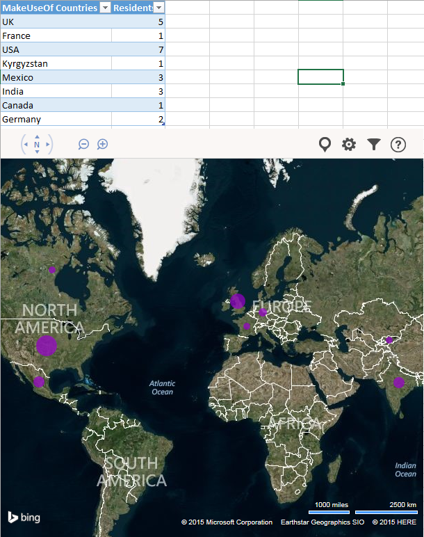 Excel-Bing-Maps