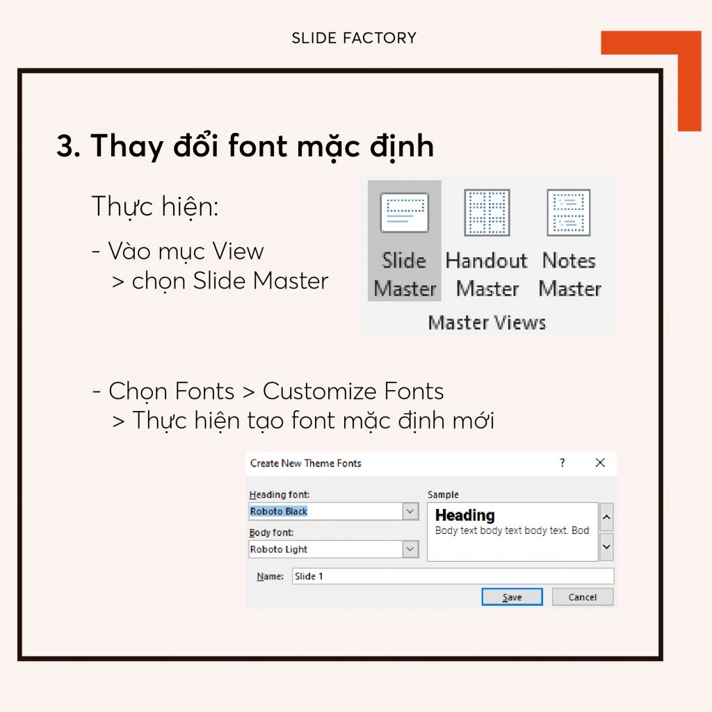 Cách khắc phục lỗi font chữ trong Powerpoint - Slidefactory